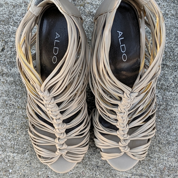 EUC Aldo Caged Heels, Beige, 38/8 - Picture 6 of 10